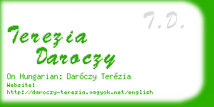 terezia daroczy business card