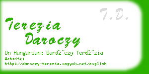 terezia daroczy business card